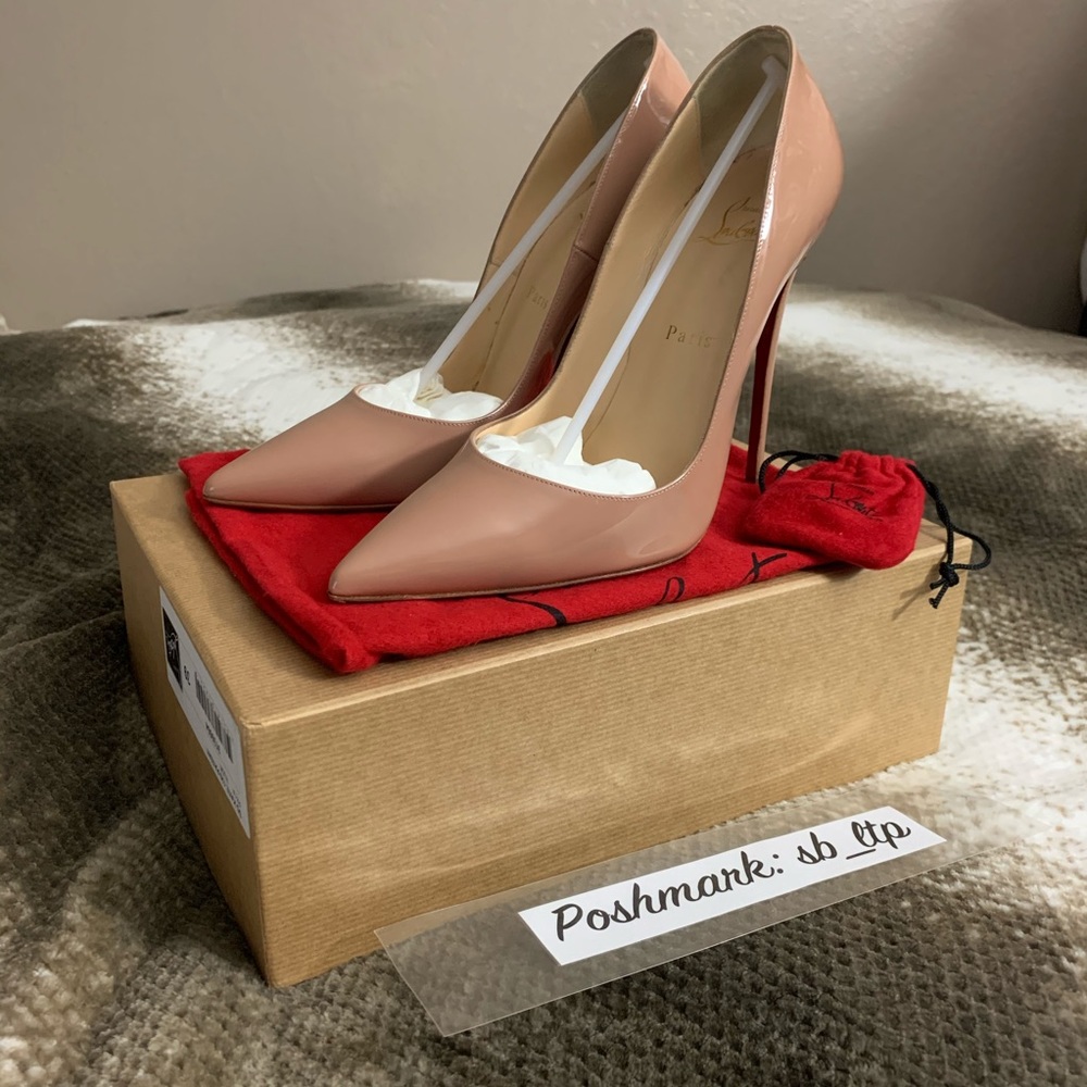 Christian Louboutin So Kate 120 in Patent Nude 39